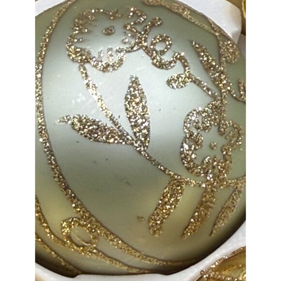 Vtg. Designer Studios Handcrafted Glass Christmas Ornaments Set Of 5 in Box - Picture 5 of 5